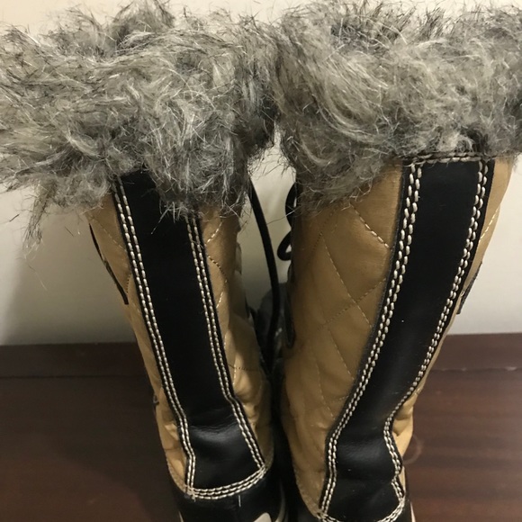 sorel waterproof women’s boots size 7 tan black - Picture 7 of 8